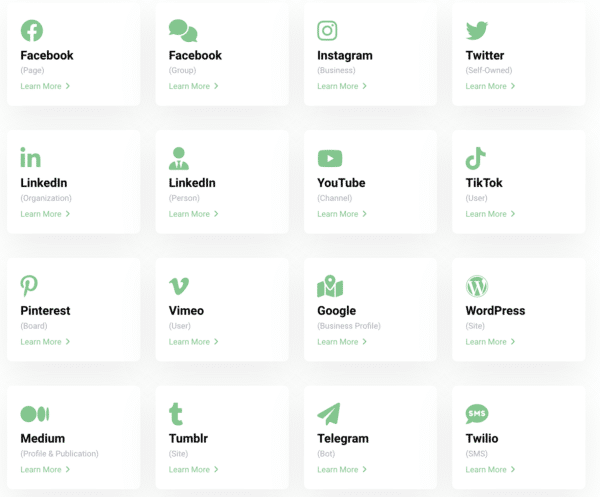 channels supported by radaar